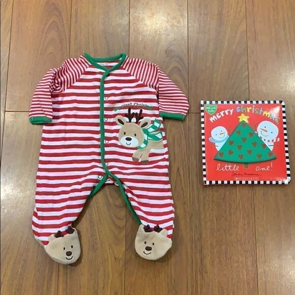 Christmas Bundle 3 Month Sleeper & NWT Book - Picture 1 of 1